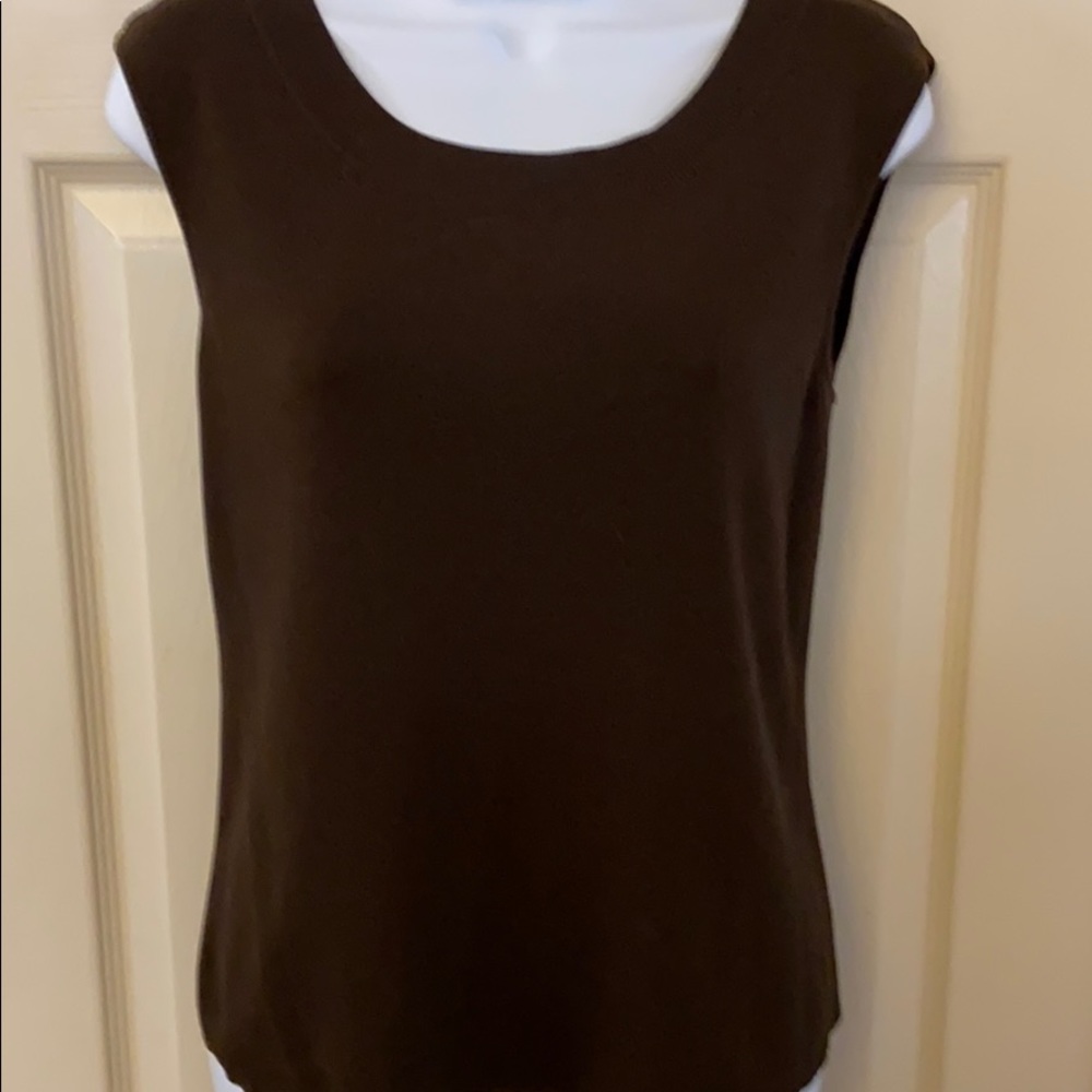 Loft Brown Sleeveless Sweater